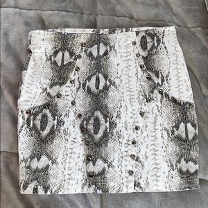 Snake Print Mini Skirt